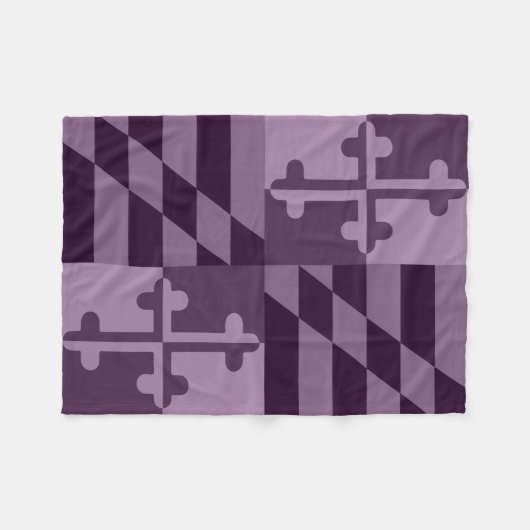 Maryland Flag Monochromatische deken - plum (Voorkant (Horizontaal))
