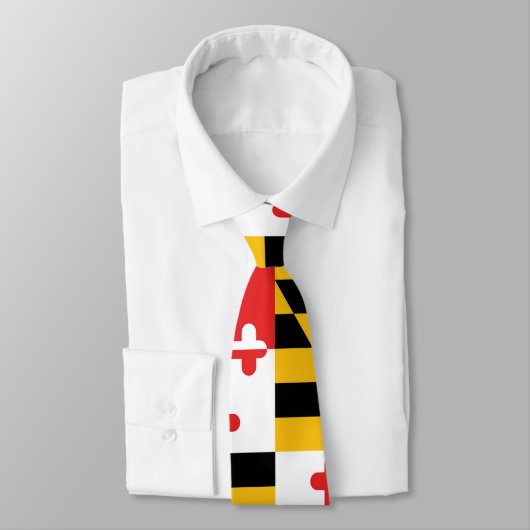 Maryland Flag Monogram Gepersonaliseerde Stropdas (Gebonden)