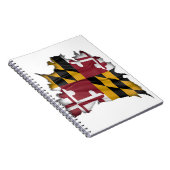 Maryland Flag Onderdoor Notitieboek (Rechterzijde)