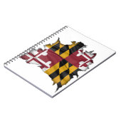Maryland Flag Onderdoor Notitieboek (Linkerzijde)