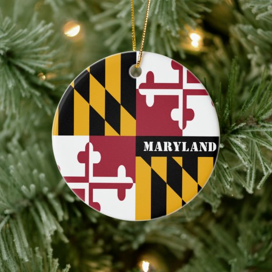 Maryland Flag Ornament, Christmas, Maryland Keramisch Ornament (Boom)