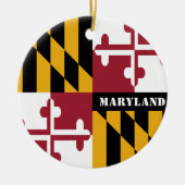 Maryland Flag Ornament, Christmas, Maryland Keramisch Ornament (Voorkant)