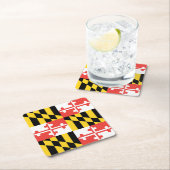 Maryland Flag Paper Onderzetter (Insitu)
