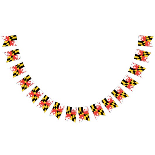 Maryland Flag Party Bunting Banner (Alle)