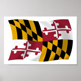 Maryland Flag Poster Print