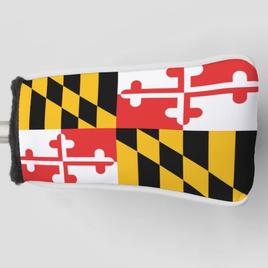 Maryland Flag Putter Hoesje Golfheadcover (Voorkant)
