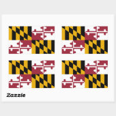 Maryland Flag Rechthoekige Sticker (Vel)