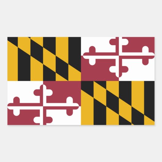 Maryland Flag Rechthoekige Sticker (Voorkant)