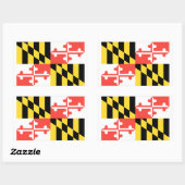 Maryland Flag Rechthoekige Sticker (Vel)