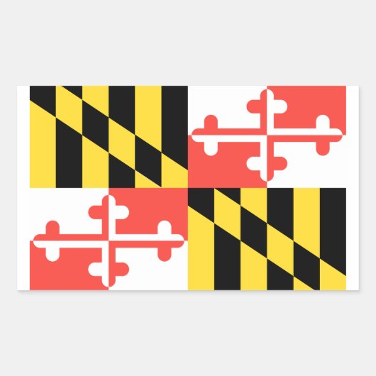 Maryland Flag Rechthoekige Sticker (Voorkant)