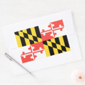 Maryland Flag Rechthoekige Sticker (Envelop)