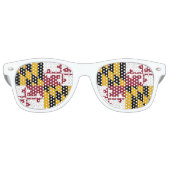 Maryland Flag Retro Zonnebril (Voorkant)