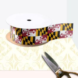Maryland Flag Ribbon, Verenigde Staten mode / spor Satijnen Lint