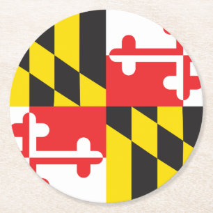 Maryland Flag Ronde Kartonnen Onderzetter
