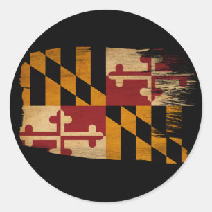 Maryland Flag Ronde Sticker