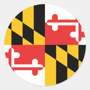 Maryland Flag Ronde Sticker