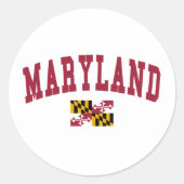 Maryland Flag Ronde Sticker (Voorkant)