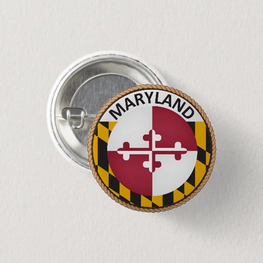 Maryland Flag Seal Button (Voorkant /achterkant)