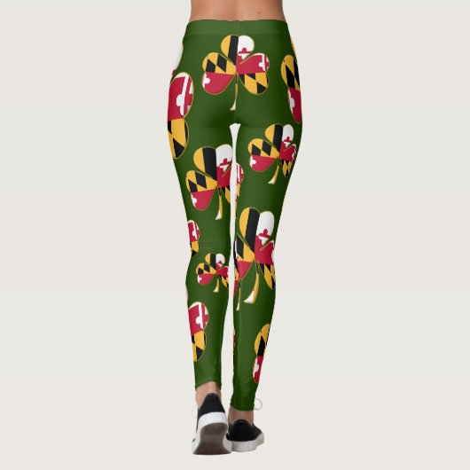 Maryland Flag Shamrock Leggings (Achterkant)