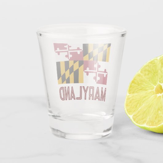 Maryland Flag Shot Glas (Achterkant)