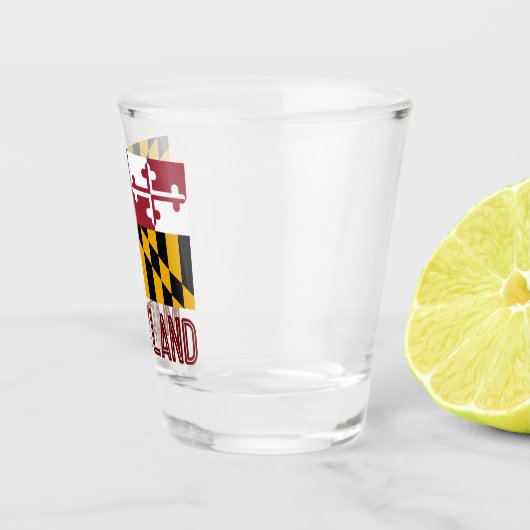 Maryland Flag Shot Glas (Rechts)