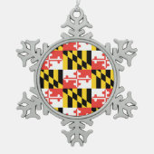 Maryland Flag Snowflake Framed Ornament (Voorkant)