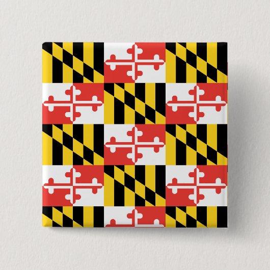 Maryland Flag Square Button (Voorkant)