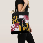Maryland Flag/Staatzak Tote Bag (Dichtbij)