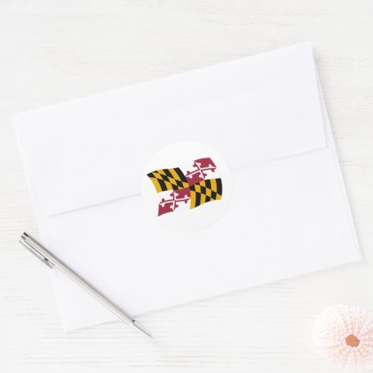 Maryland Flag Sticker (Envelop)