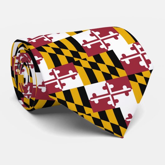 Maryland Flag Stropdas (Opgerold)