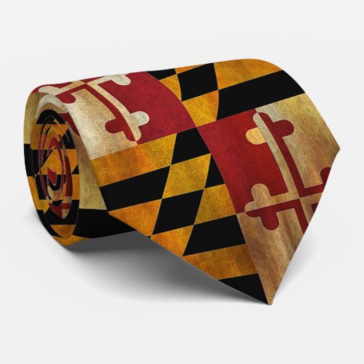 Maryland Flag Stropdas (Opgerold)