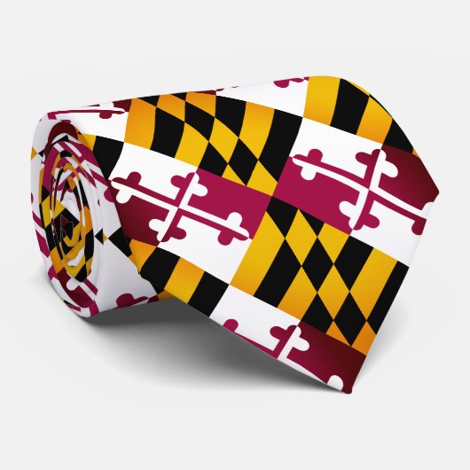 Maryland Flag Stropdas (Opgerold)