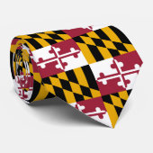 Maryland Flag Stropdas (Opgerold)