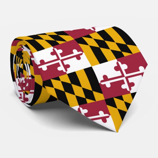 Maryland Flag Stropdas (Opgerold)