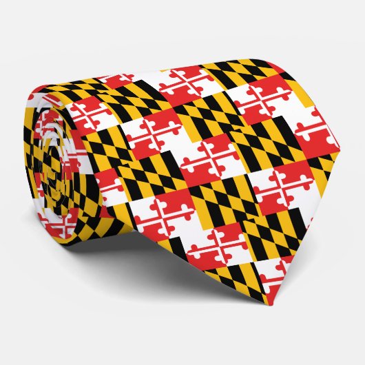 Maryland Flag Stropdas (Opgerold)