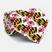 Maryland Flag Stropdas (Opgerold)