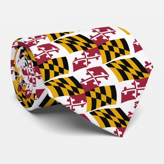 Maryland Flag Stropdas (Opgerold)