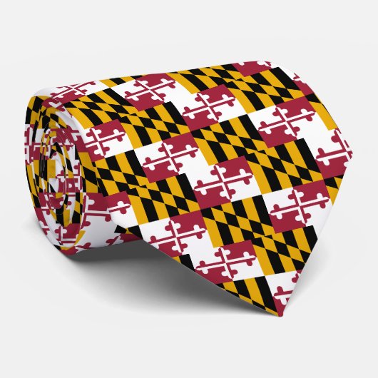Maryland Flag Stropdas (Opgerold)