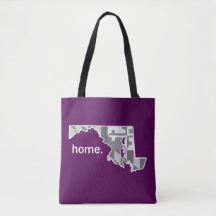 Maryland Flag/tas van herkomst staat — pruimen Tote Bag
