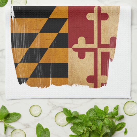 Maryland Flag Theedoek (Gevouwen)