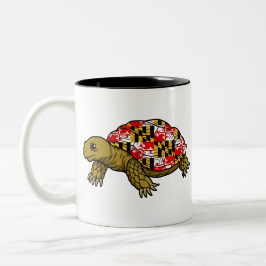 Maryland Flag Tortoise Tweekleurige Koffiemok (Links)