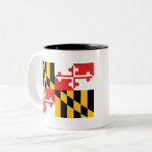 Maryland Flag Tweekleurige Koffiemok (Voorkant links)