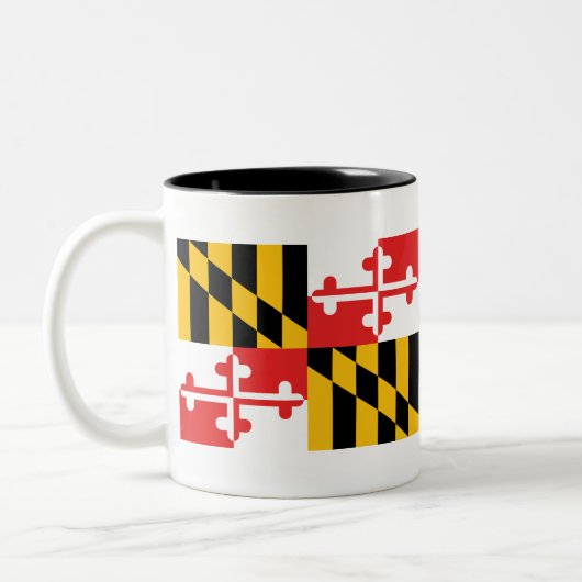 Maryland Flag Tweekleurige Koffiemok (Links)