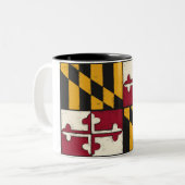 Maryland Flag Tweekleurige Koffiemok (Voorkant links)