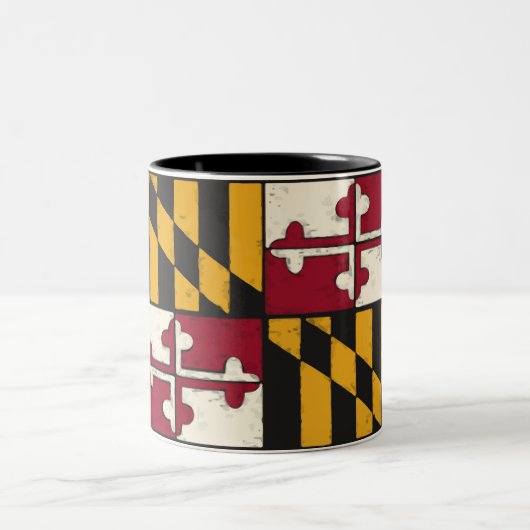 Maryland Flag Tweekleurige Koffiemok (Center)