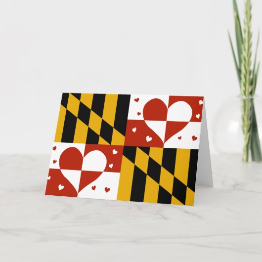 Maryland Flag Valentijn Card Feestdagen Kaart (Voorkant)