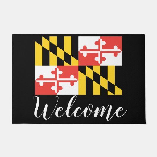 Maryland Flag Welkom Doormat Deurmat (Voorkant)