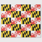 Maryland Flag Wrapping Paper, 30 x 6' Cadeaupapier (Vlak)