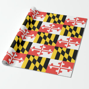 Maryland Flag Wrapping Paper, 30 x 6' Cadeaupapier