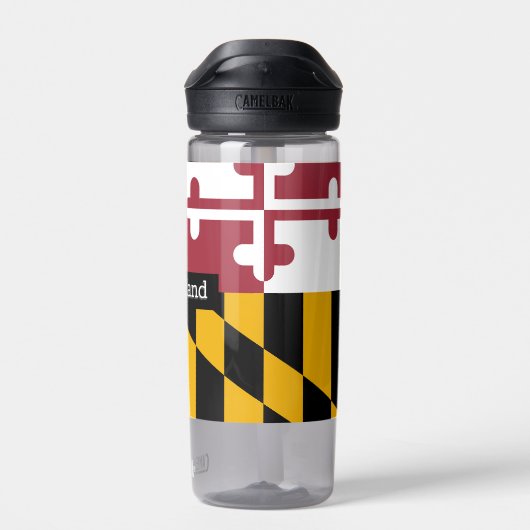 Maryland flesje patriottische Maryland vlag Waterfles (Achterkant)